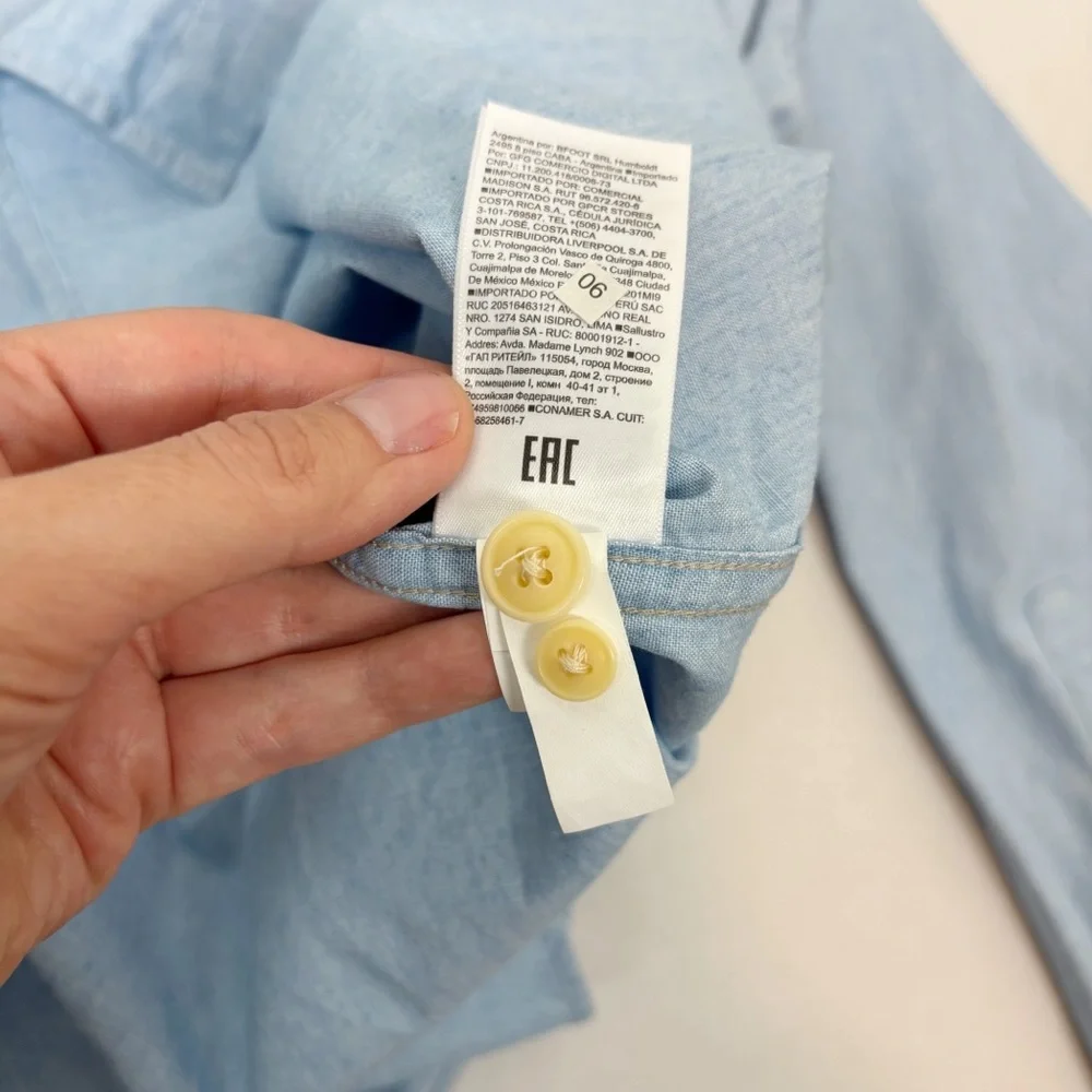 Banana Republic Herritage Chambray Shirt Size XL